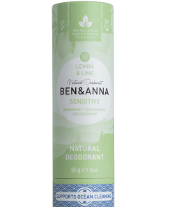 Sensitive prírodný dezodorant v papierovej tube BEN&ANNA, 60g – Lemon&Lime